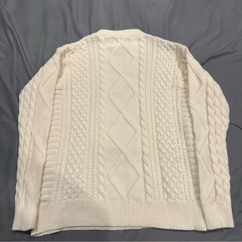 Aelfric Eden Cream Cable-Knit Sweater –‎ Size M